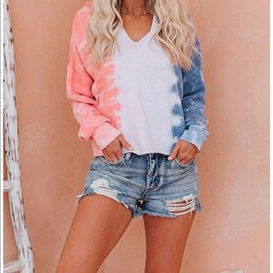 Women’s Casual Tie Dye Print Hoodie